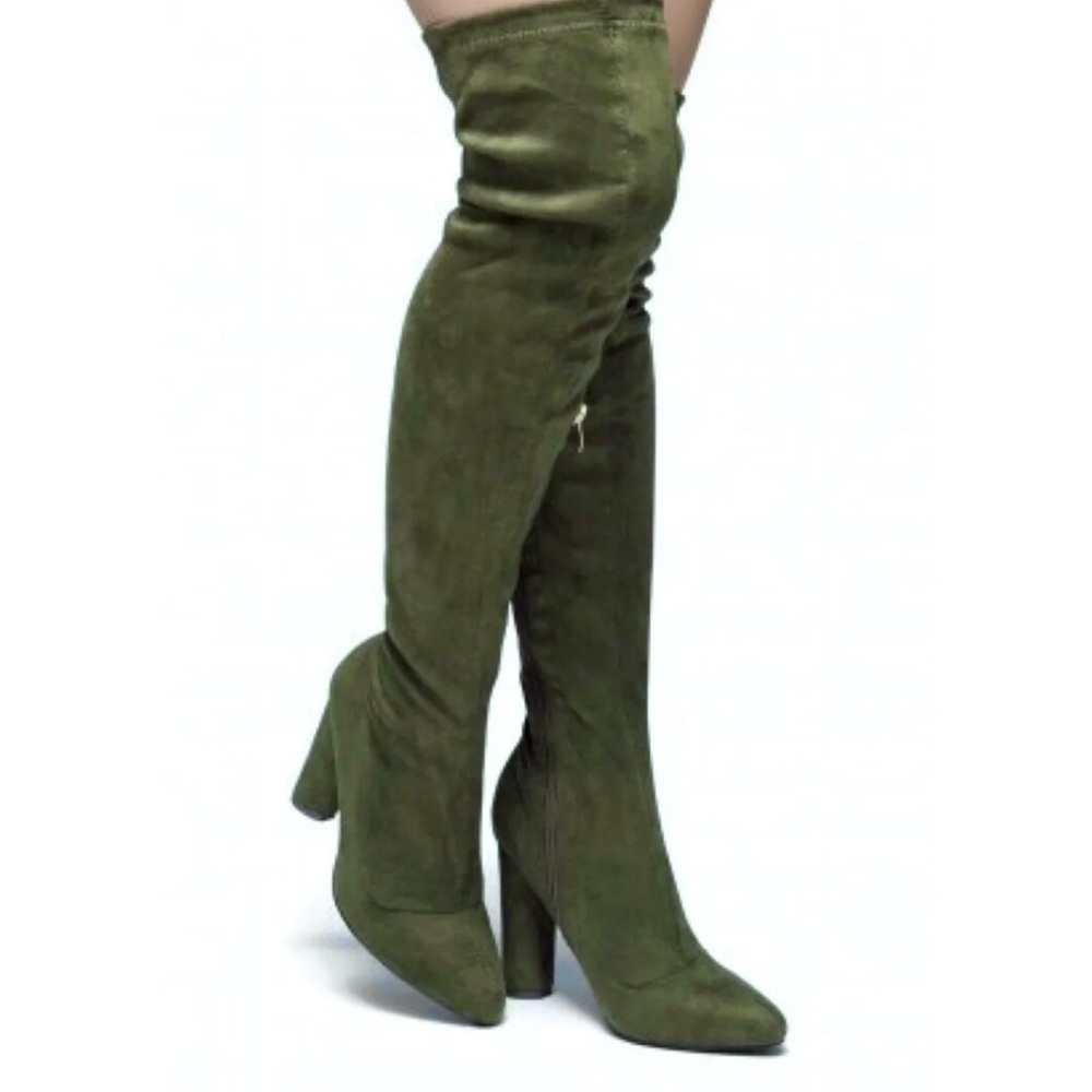 ⭐️HOST PICK⭐️ Olive Green Thigh High Boots
